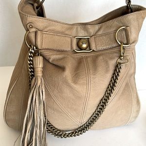 Vintage Y2K Juicy Couture Bronson Tassel Leather Hobo Shoulder Bag
